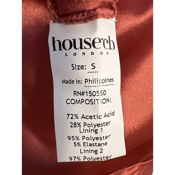 House of CB Reva Satin Balcony Corset Midi Dress Size S Small - Picture 8 of 10